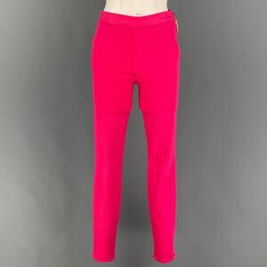 GIAMBATTISTA VALLI x 7 FOR ALL MANKIND 28 Pink Cotton Side Zipper Casual Pants